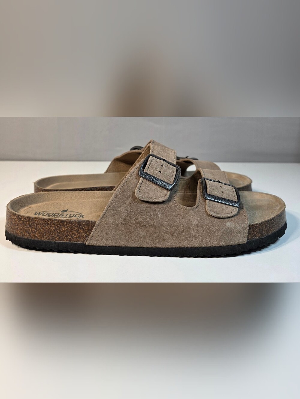 Woodstock Vintage Brand "Bert" Double-Strap Slide Sandals Men's Size 10M